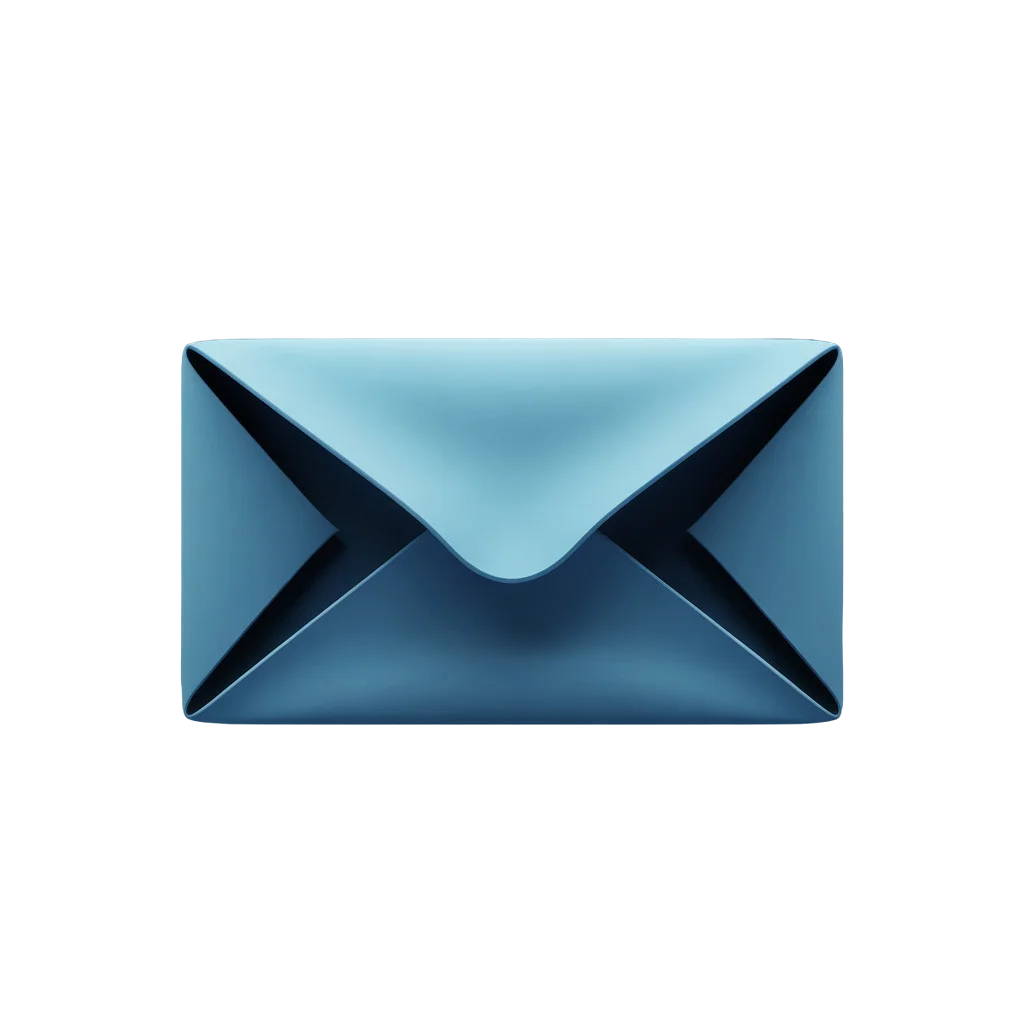 Abstract 3D illustration of contact and messaging for the SKIVENTURES contact form