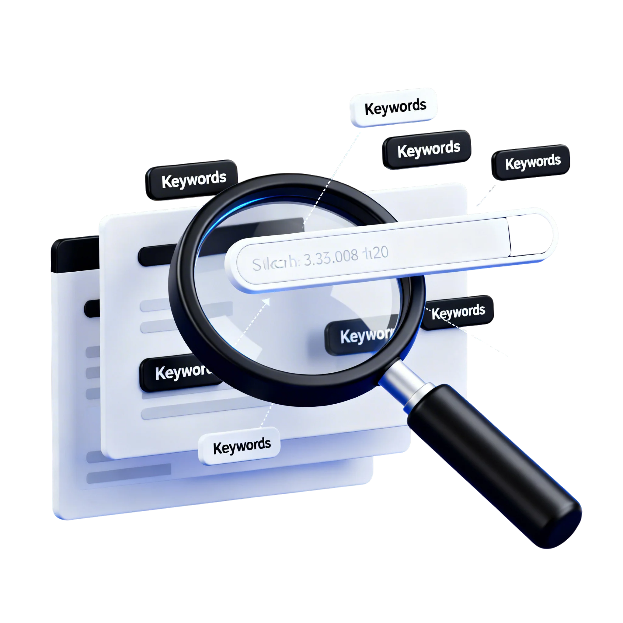 3D illustration representing seo services by SKIVENTURES