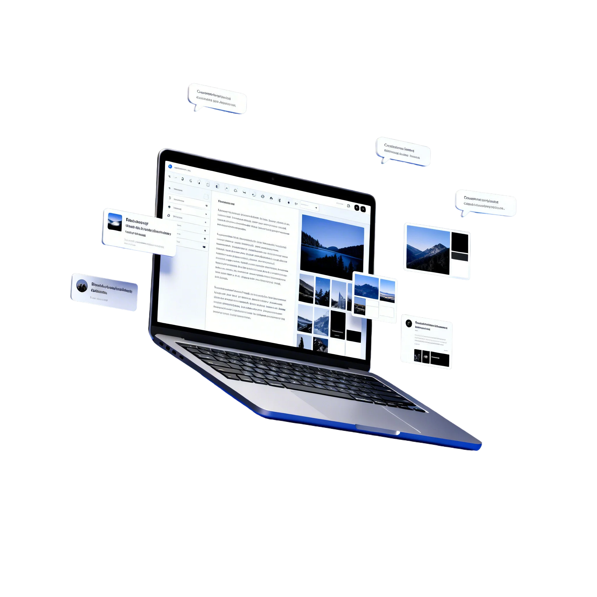 3D illustration representing content services by SKIVENTURES